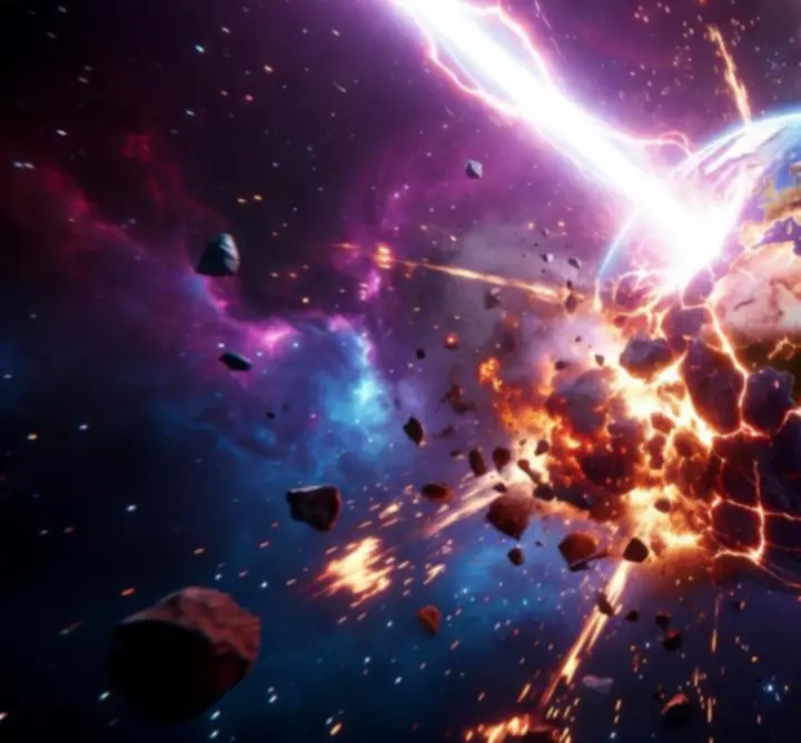 Tryb Planet Smash w Solar Smash z różnymi narzędziami destrukcji