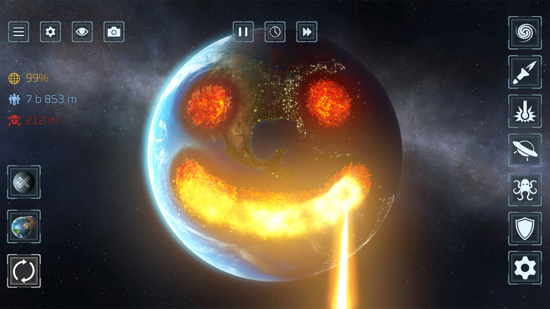 Symulacja destrukcji planety w Solar Smash
